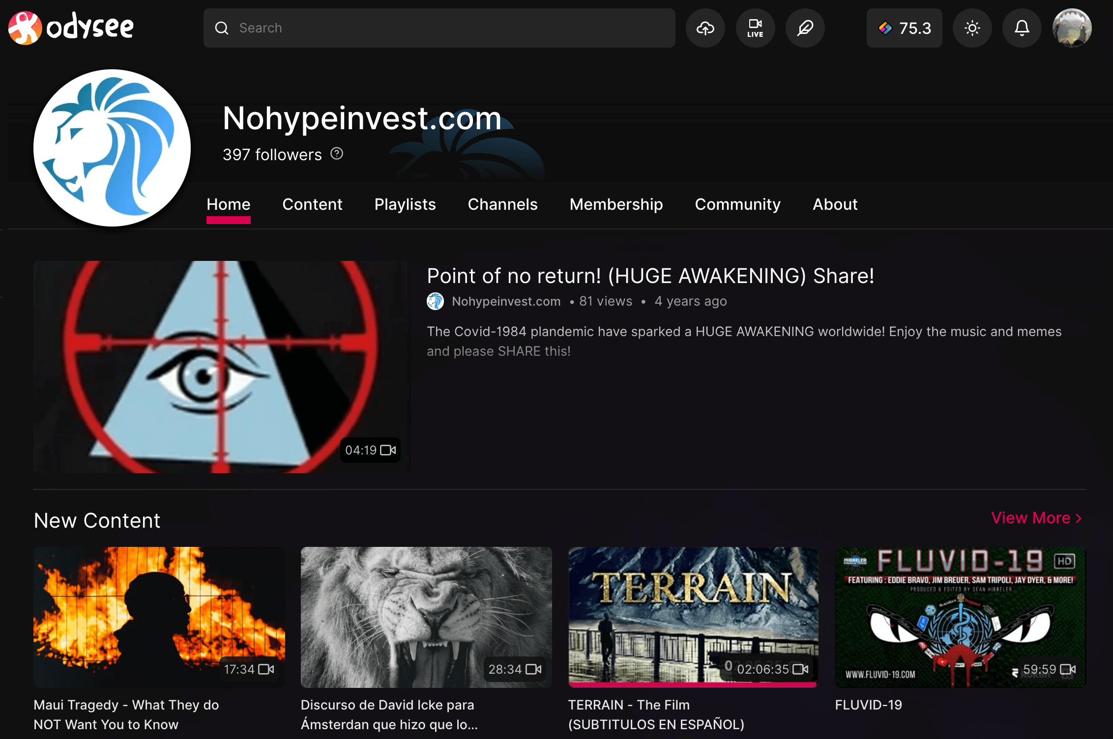 Our Odysee Page